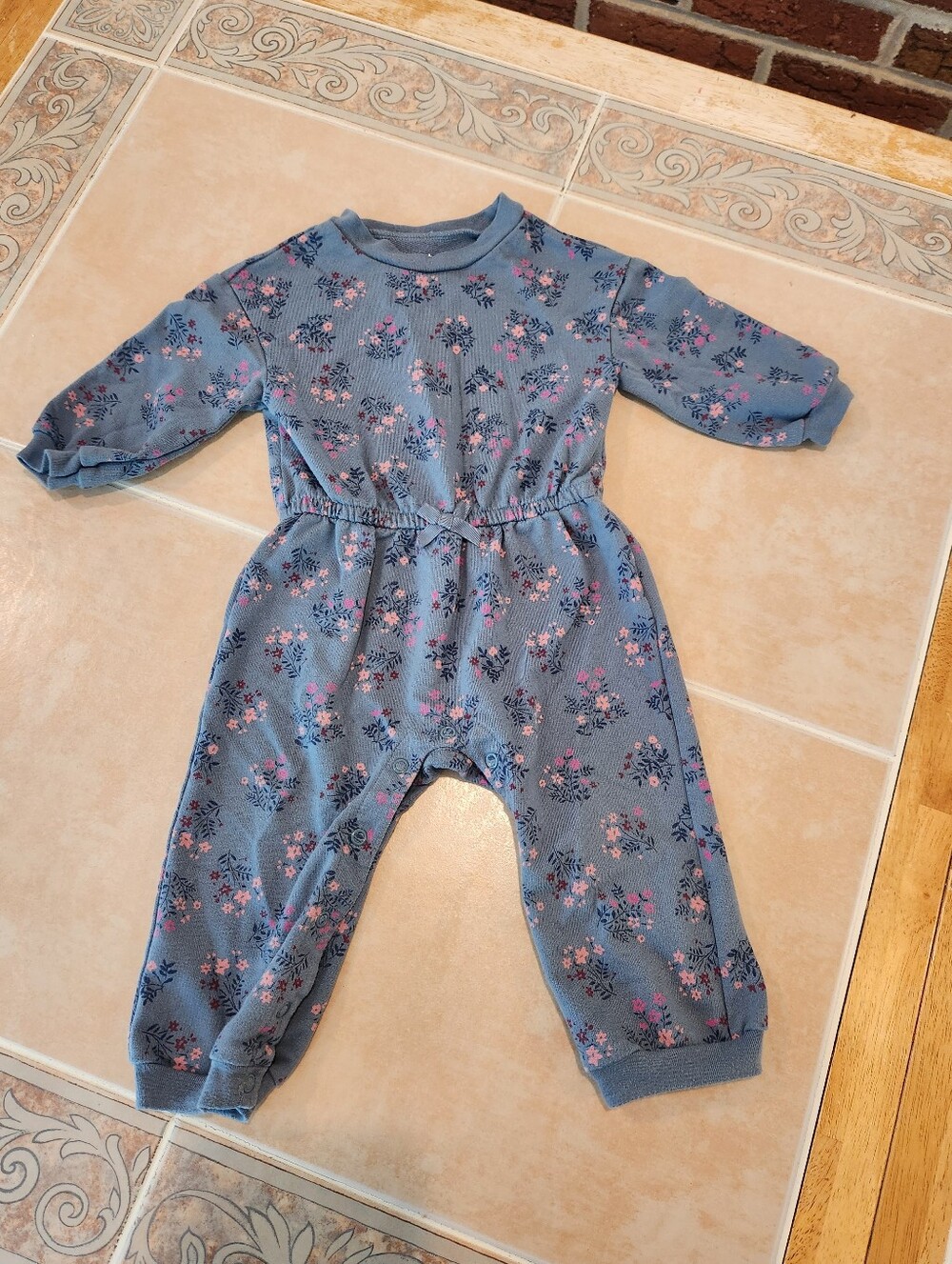 12 Months Girls Floral Romper